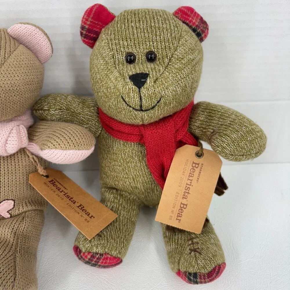 Starbucks Bearista Bears Knitted Plush 88th‎ & 89th Edition 2009 & 2010